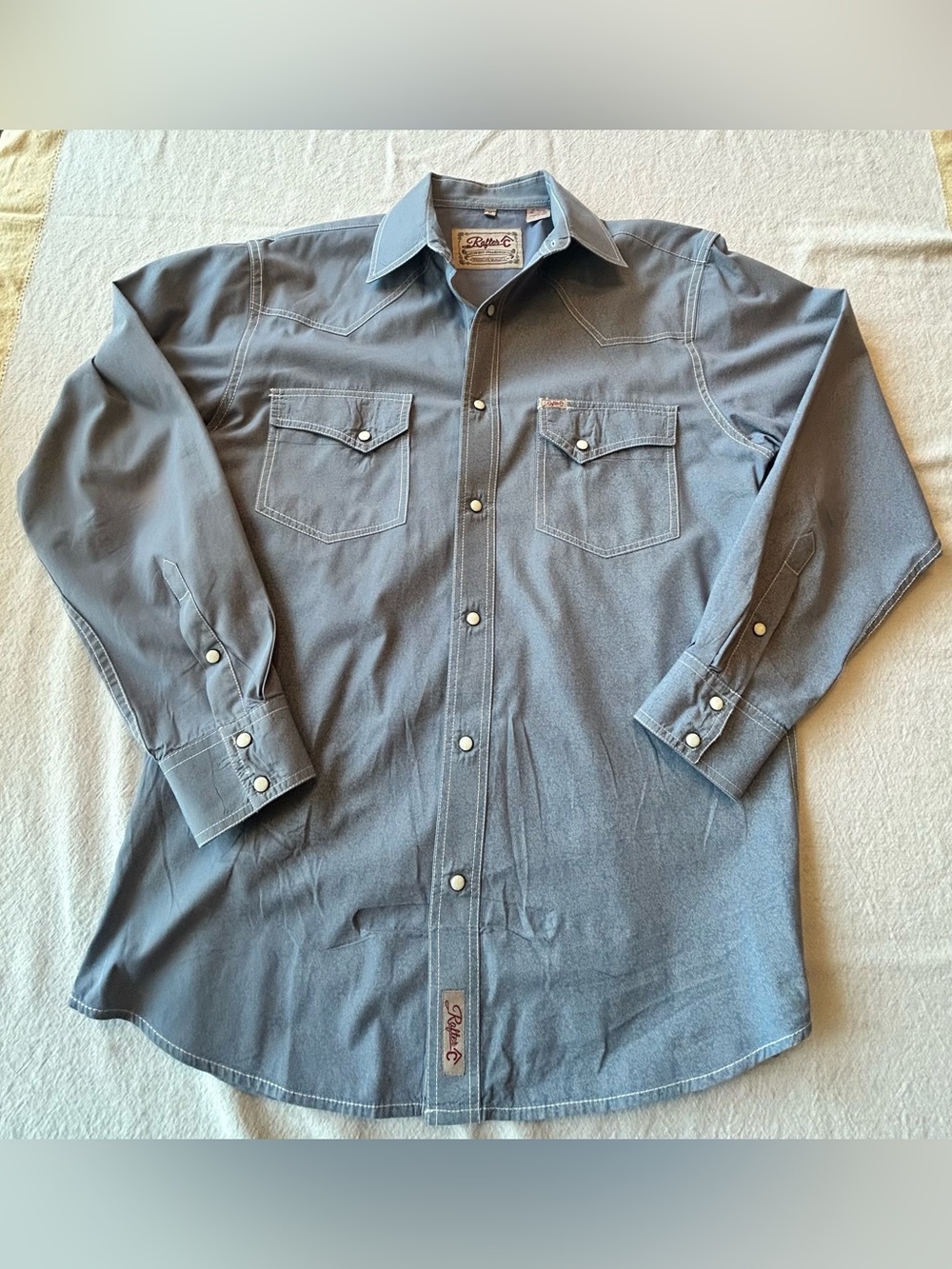 Rustler Men’s Long-Sleeve Western Pearl Snap Button-Down Shirt